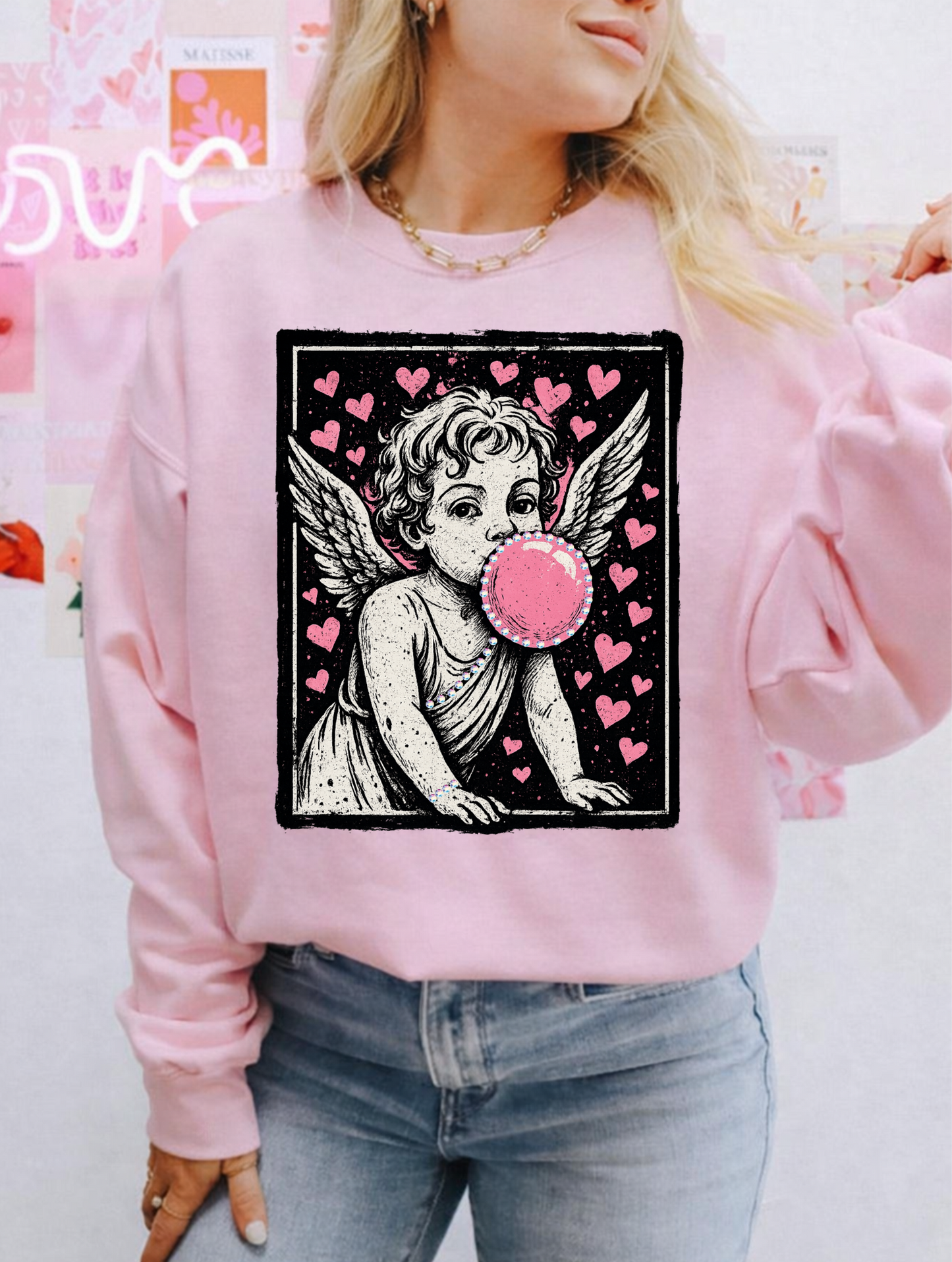 Cupid Bubble Crewneck