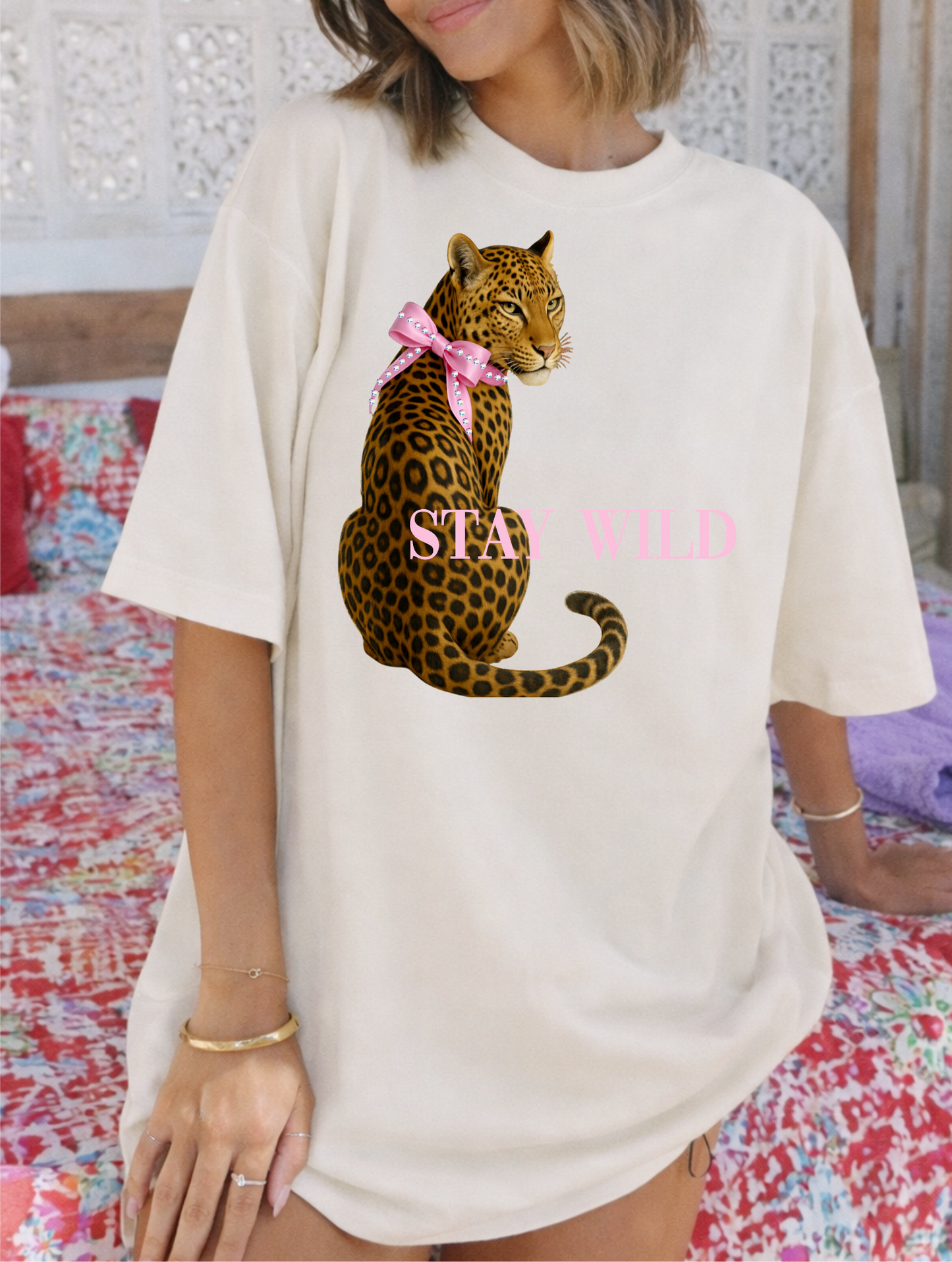 Stay Wild Leopard Graphic Tee