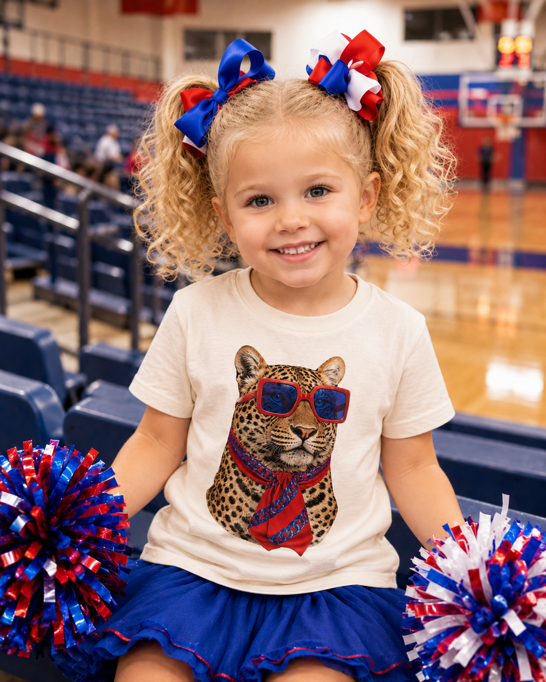 Gameday Leopard Cream Kids Graphic Tee 2K