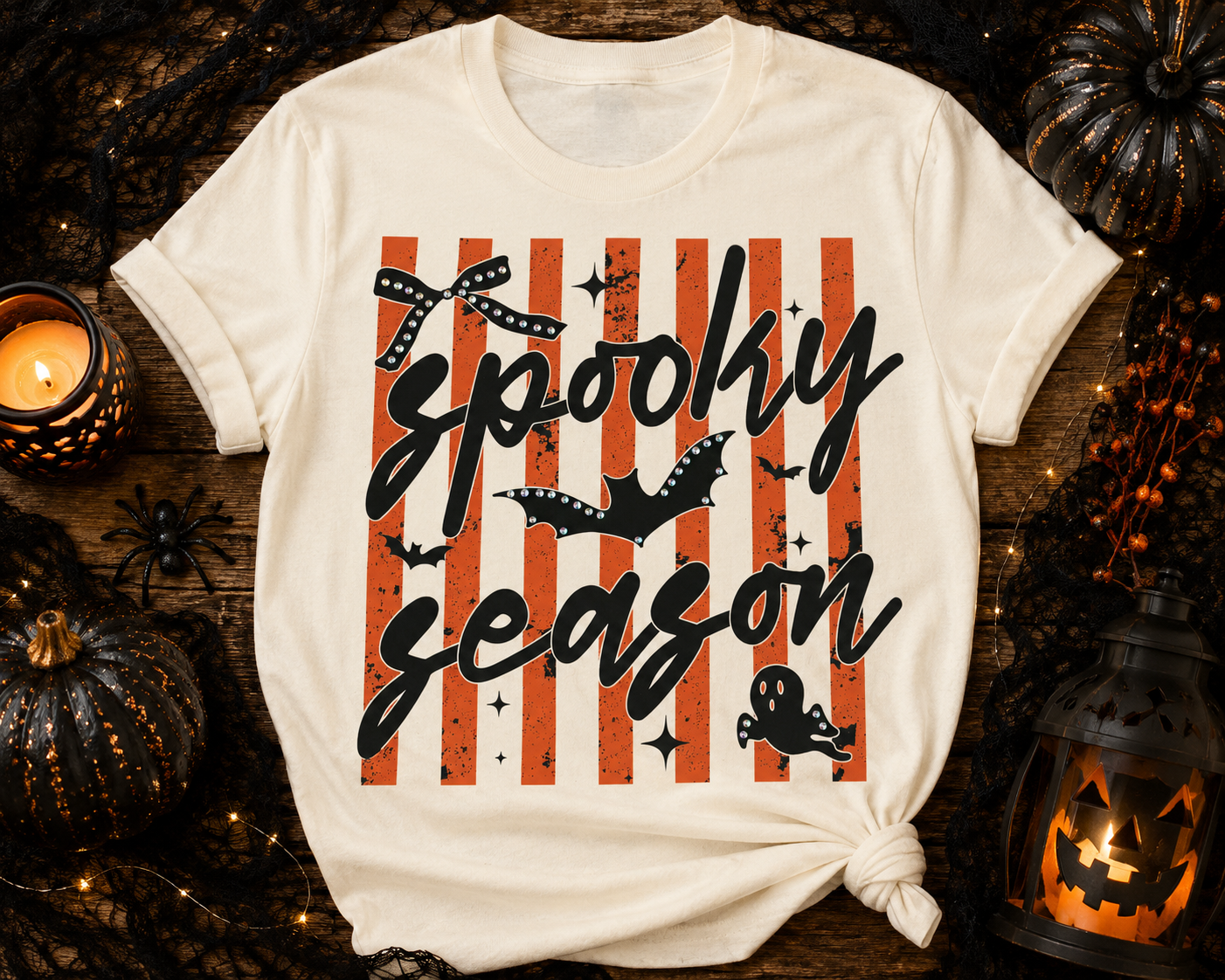 Spooky Season Cream Graphic Tee 2105