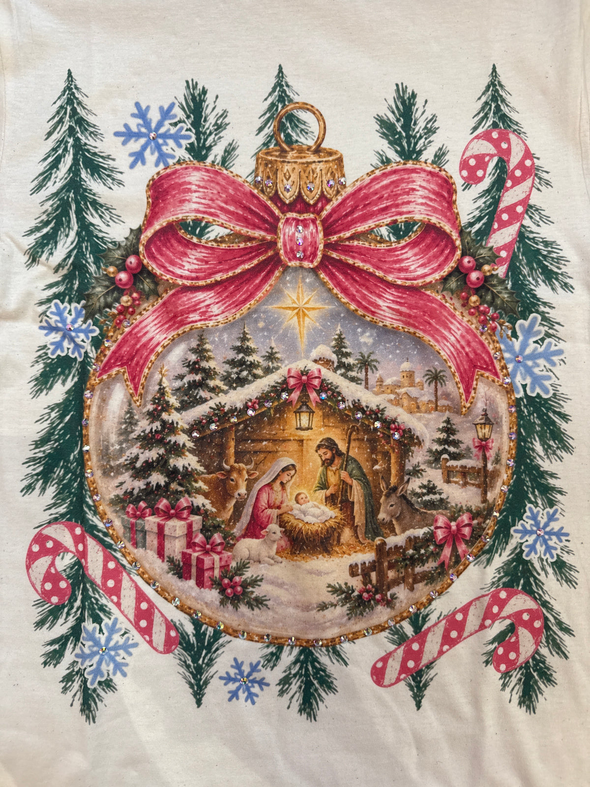 Nativity Cream Graphic Tee 2721