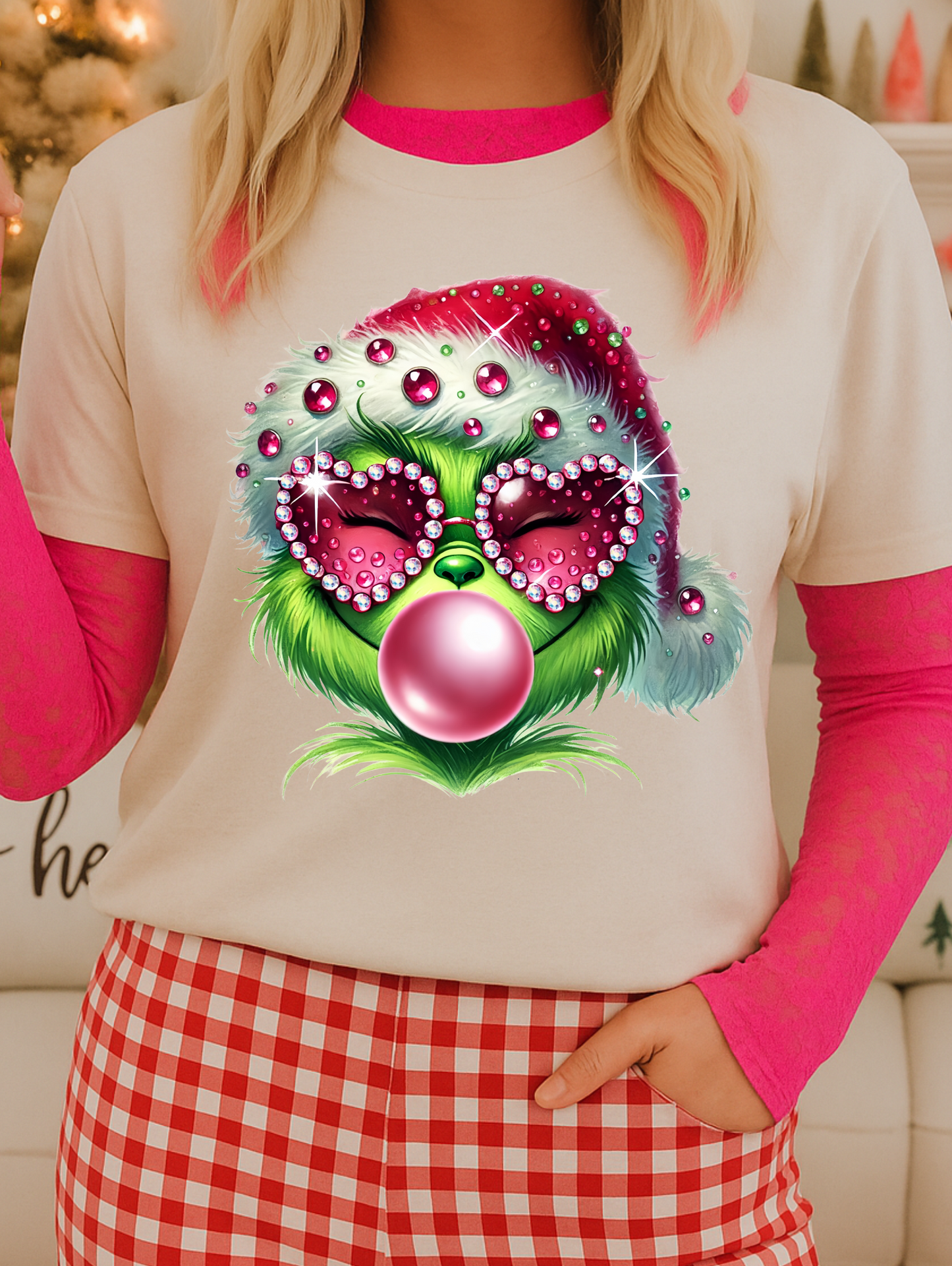 Green Guy Bubble Sunglasses Graphic Tee