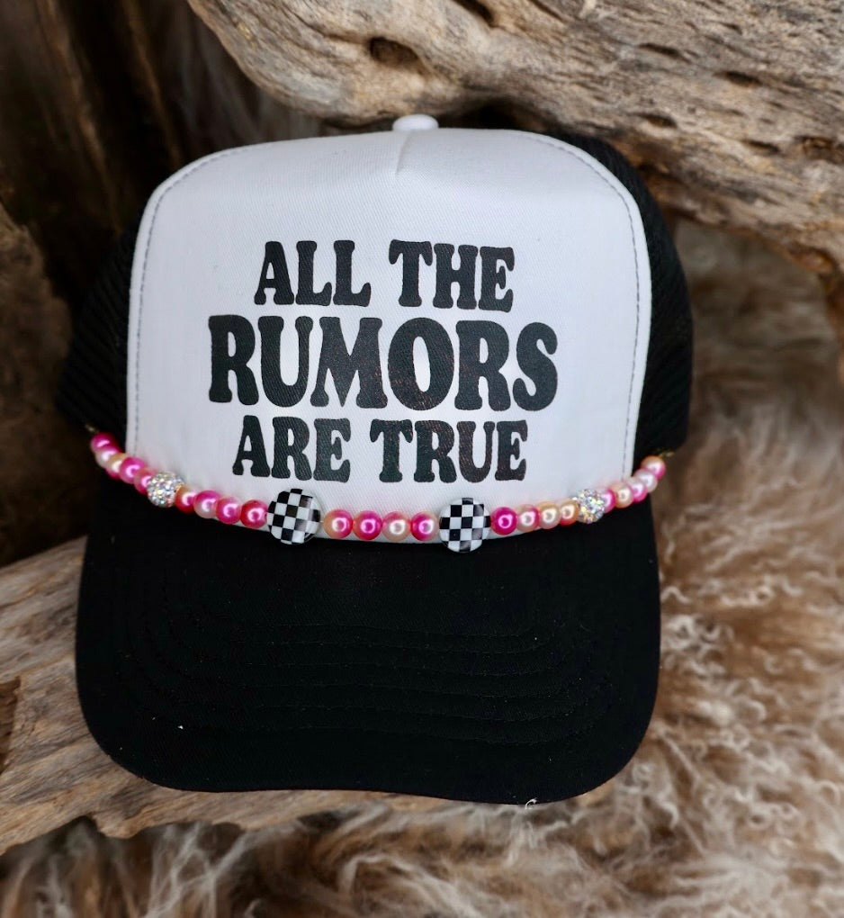 TRUCKER CAP All the Rumors are True Black