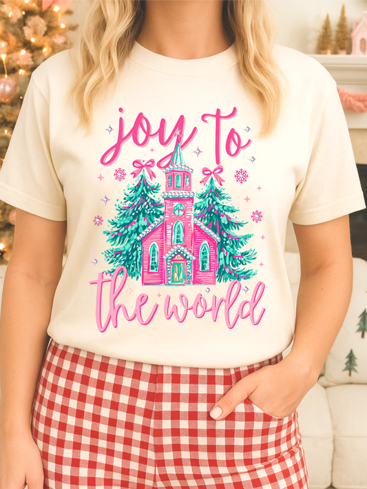 Joy to the World Cream Graphic Tee