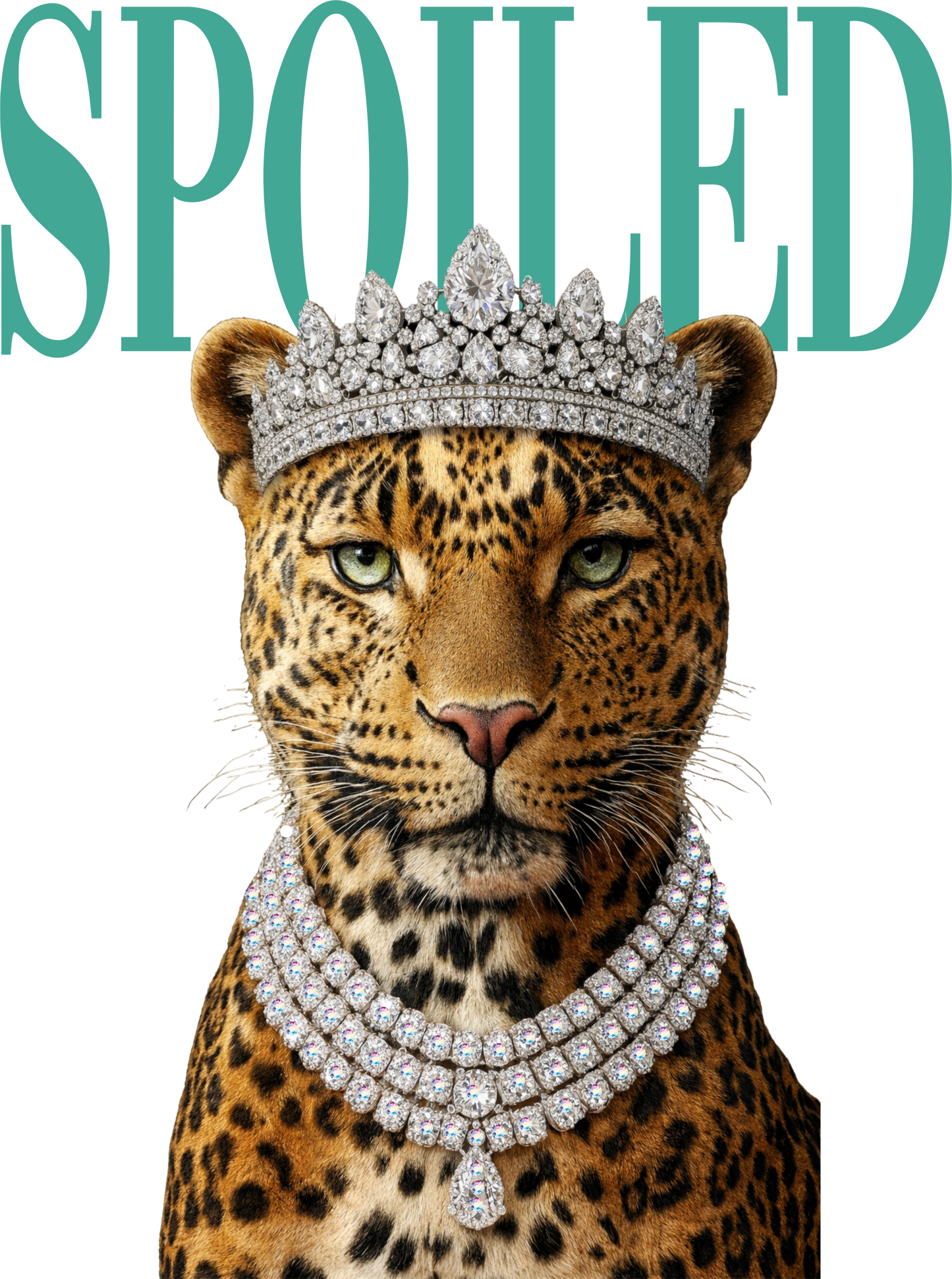 Spoiled Leopard Mom Crop Crewneck