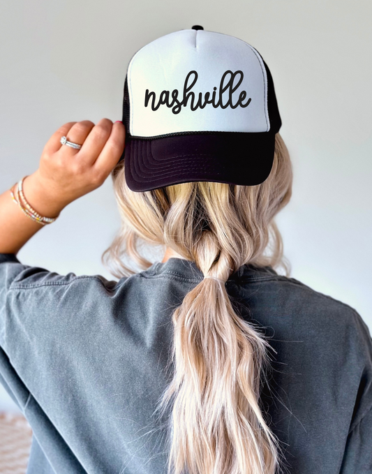 Nashville TRUCKER CAP BLKWHT