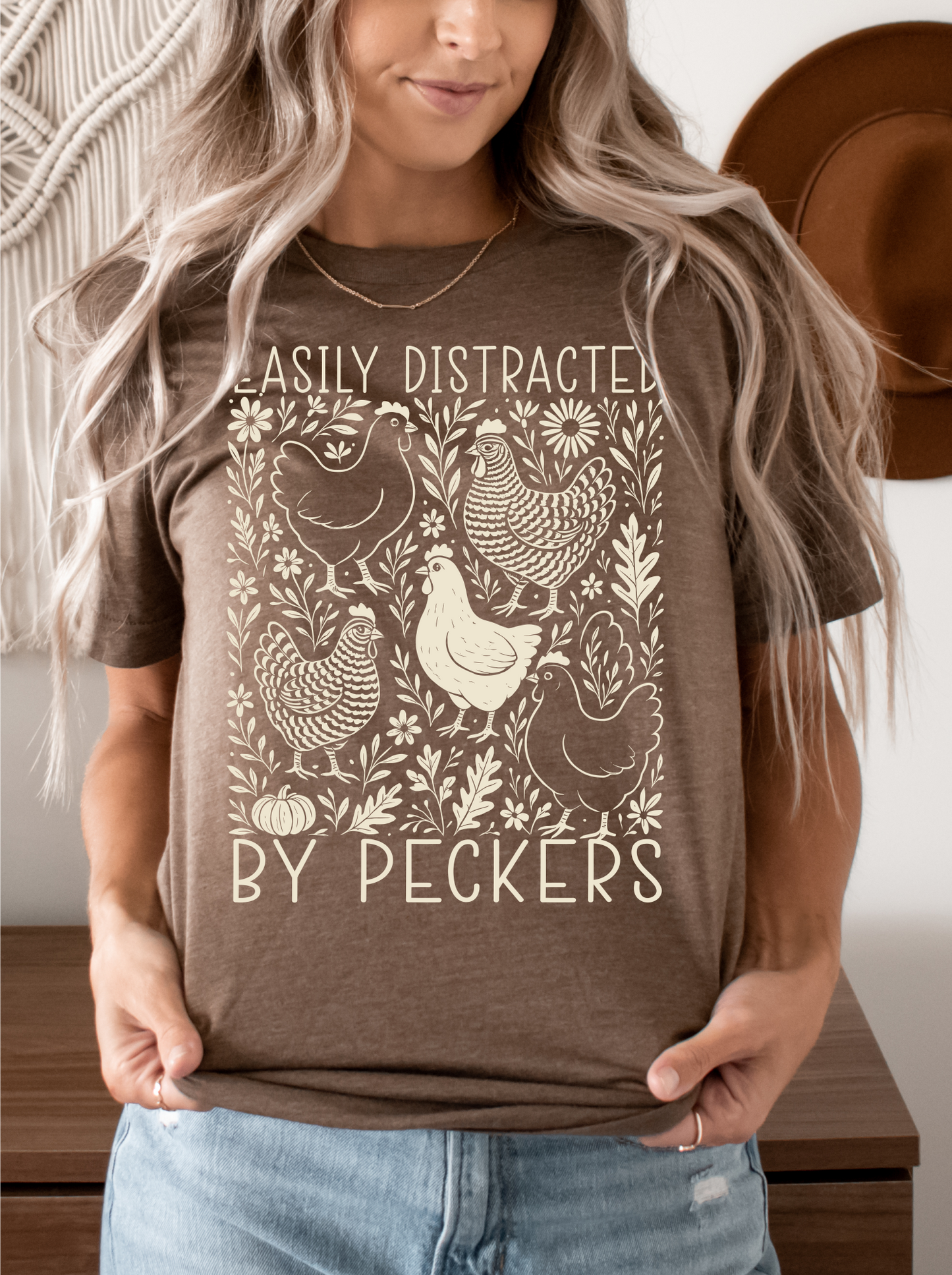 Easily Distracted By Peckers Graphic Tee