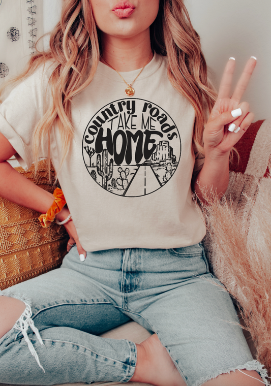 GRAPHIC TEE 302C Country Roads Take Me Home