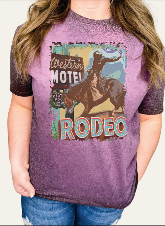 GRAPHIC TEE 259BR Western Motel Rodeo