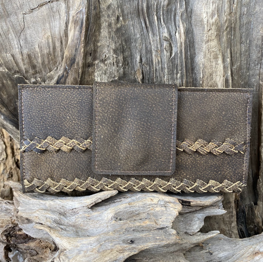 SunsetRidge Wallet with Braid Brown