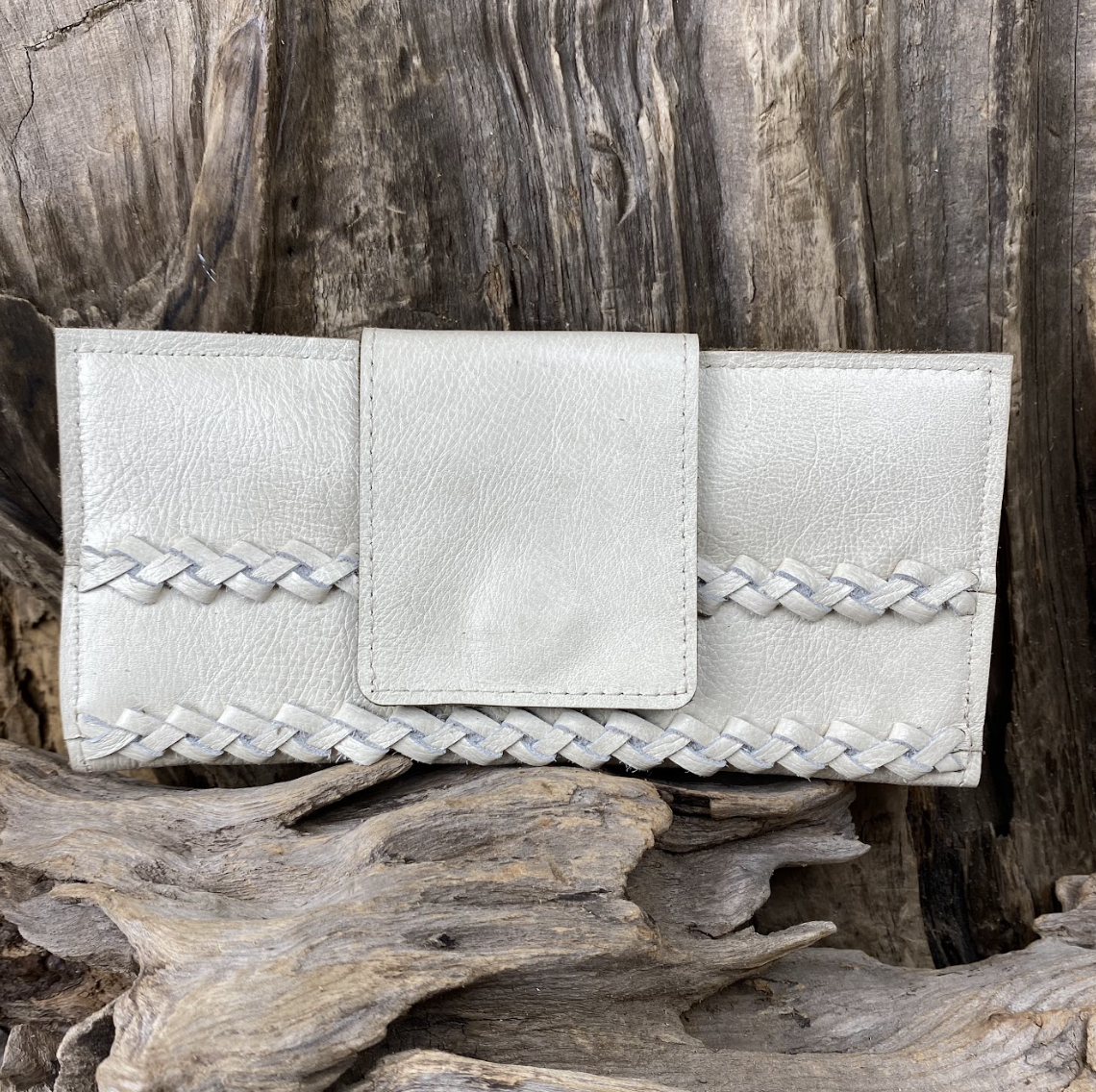 SunsetRidge Wallet with Braid Cream