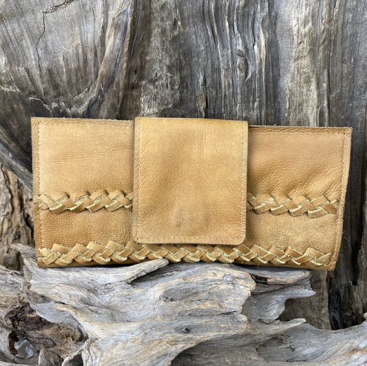SunsetRidge Wallet with Braid Tan