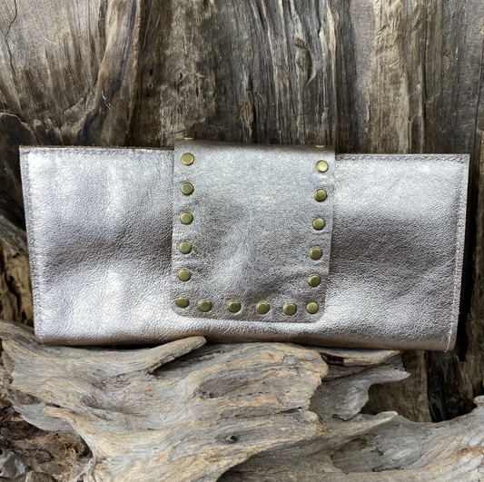 SunsetRidge Wallet with Studs RoseGold