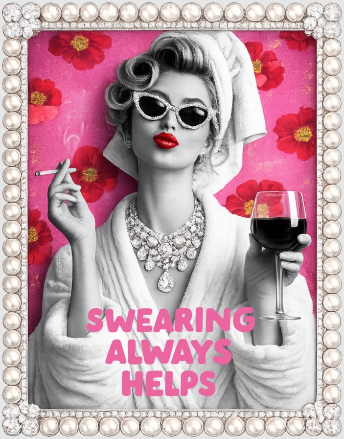 Swearing Always Help Cream Graphic Tee