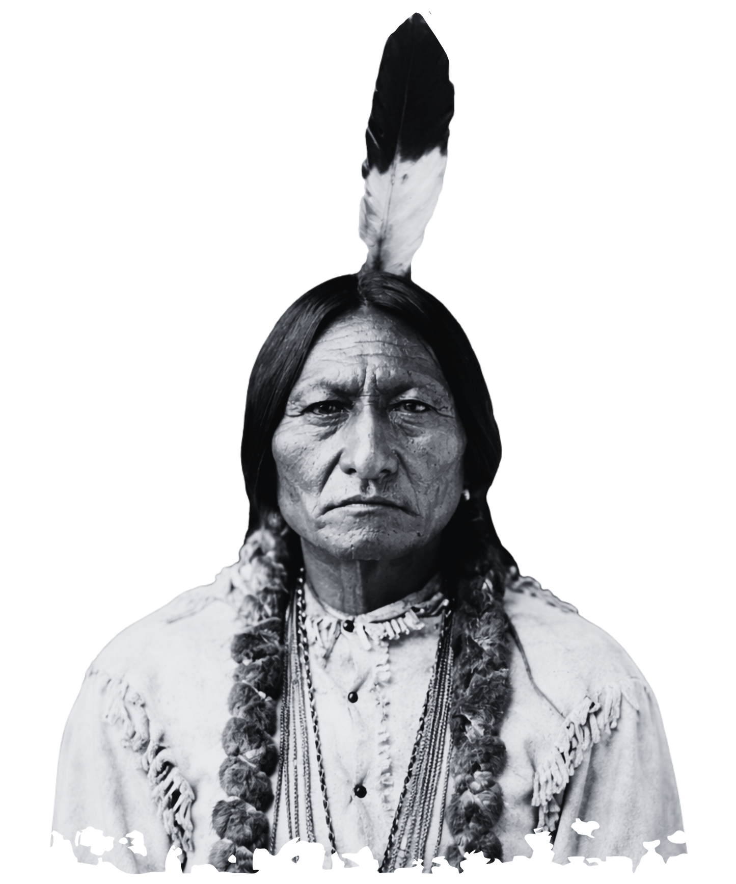 Indian Sitting Bull 991 Cream Graphic Tee