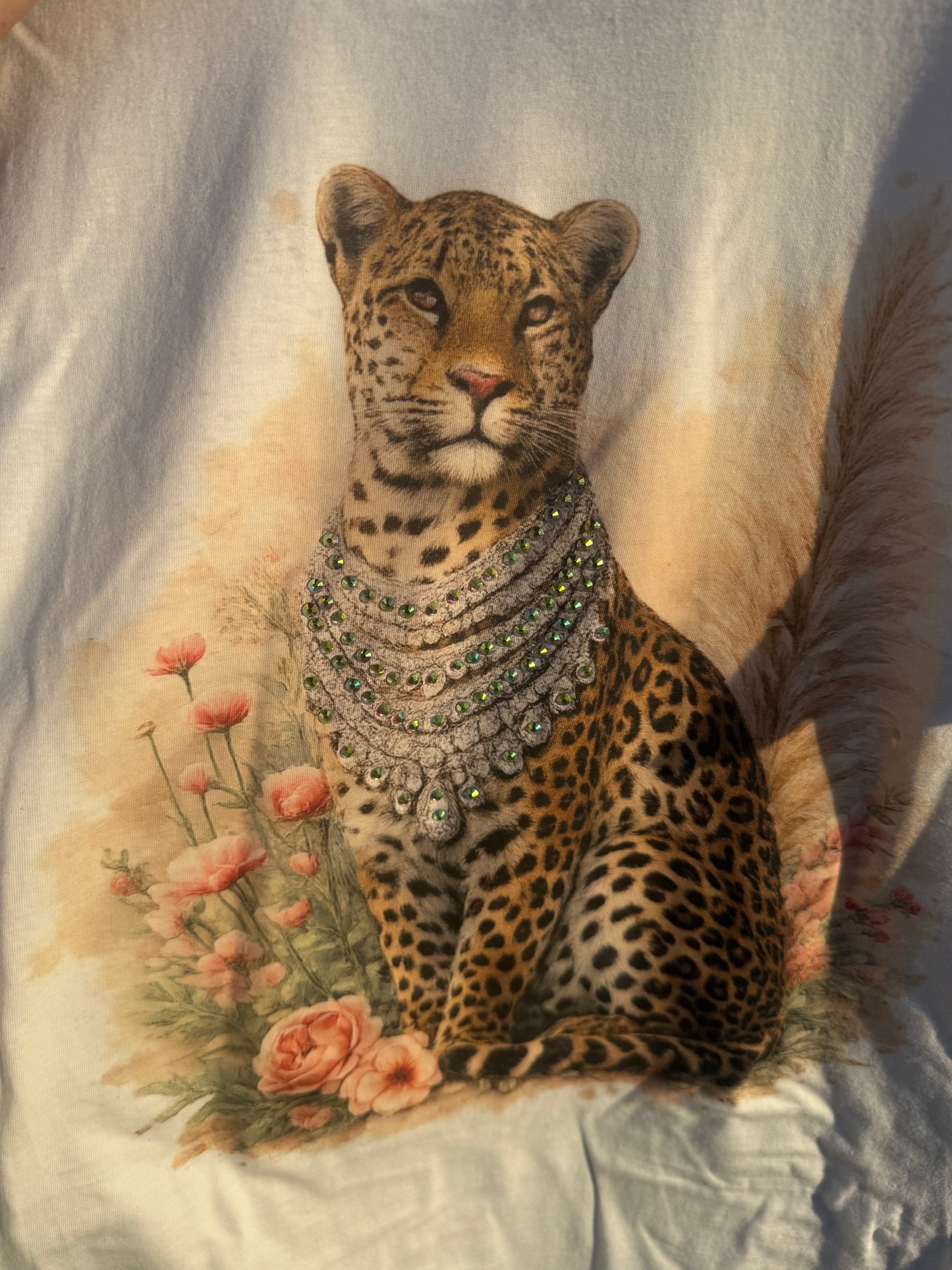 Watercolor Leopard Cream Graphic Tee