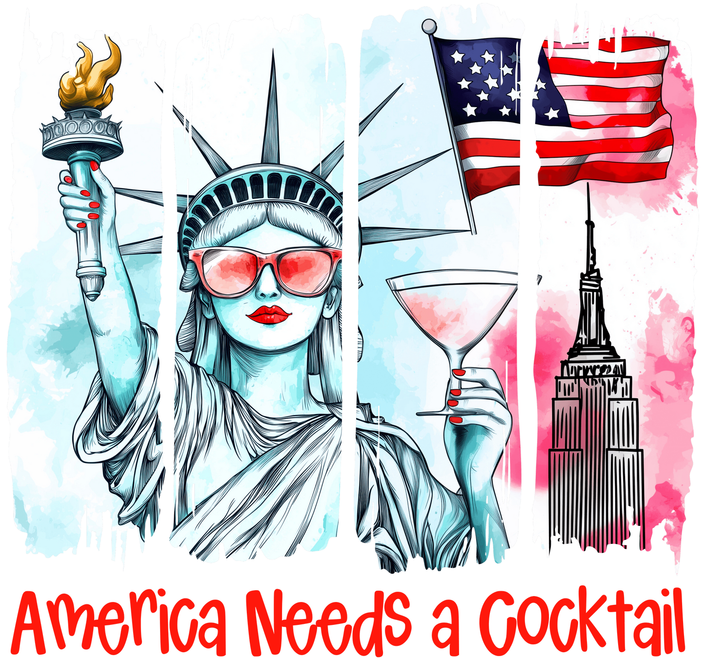 America Needs A Cocktail Graphic Tee