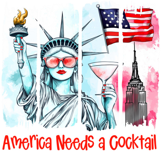 America Needs A Cocktail Graphic Tee