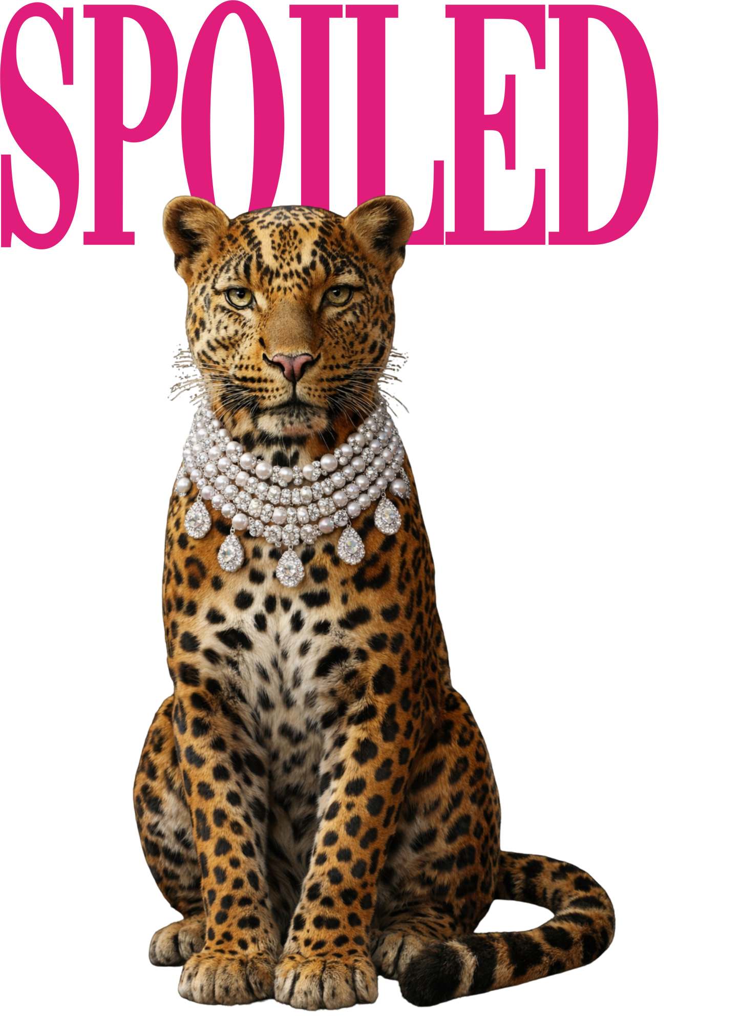 Spoiled Full Leopard Cream Graphic Tee
