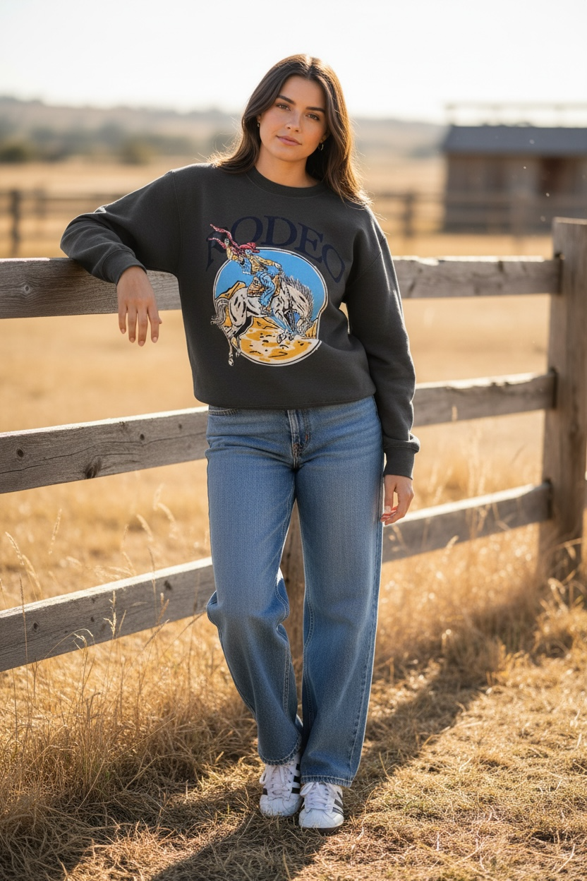 Rodeo Grey Crewneck