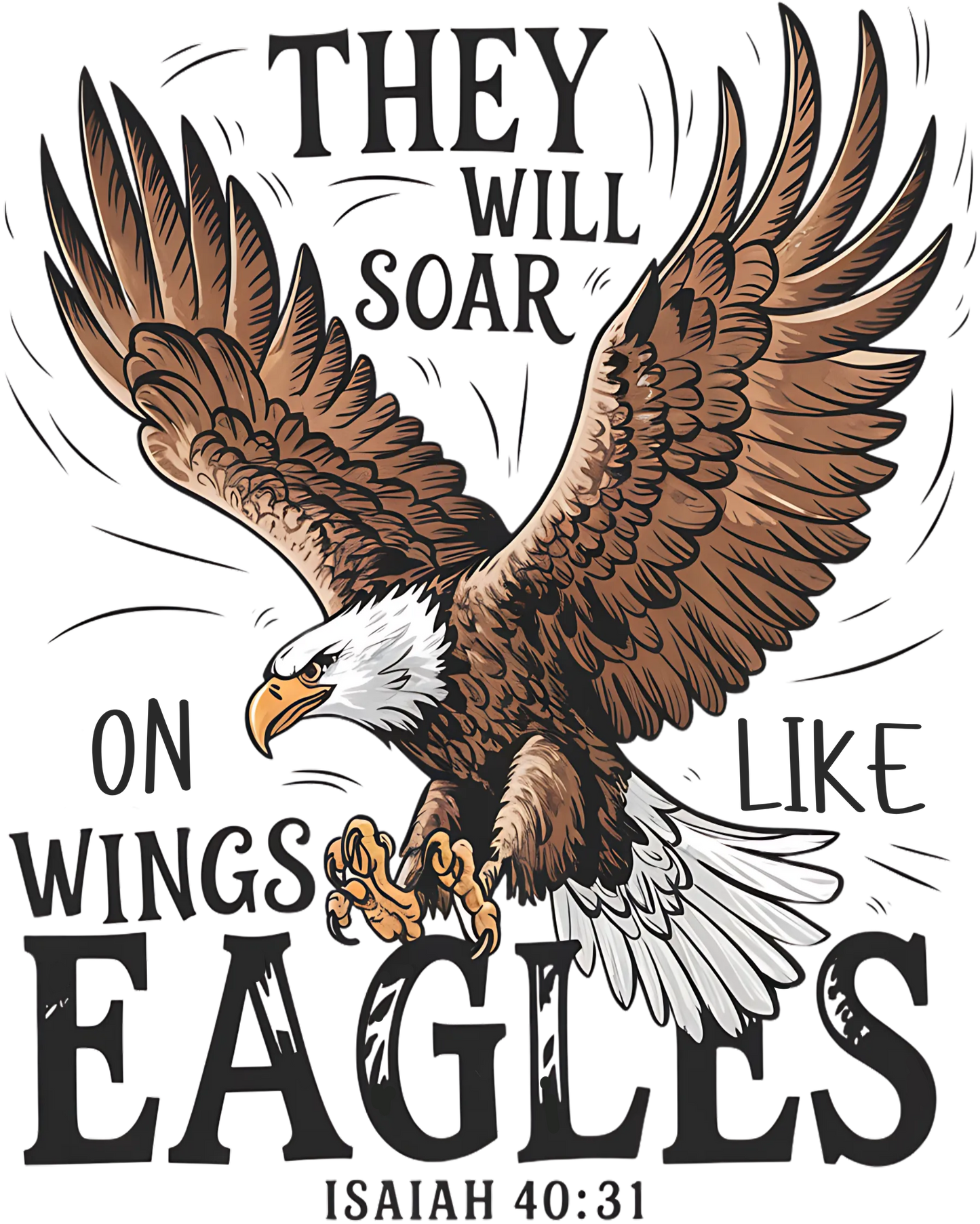 They Will Soar Heather Brown Crystal Graphic Tee