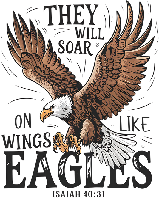 They Will Soar Heather Brown Crystal Graphic Tee