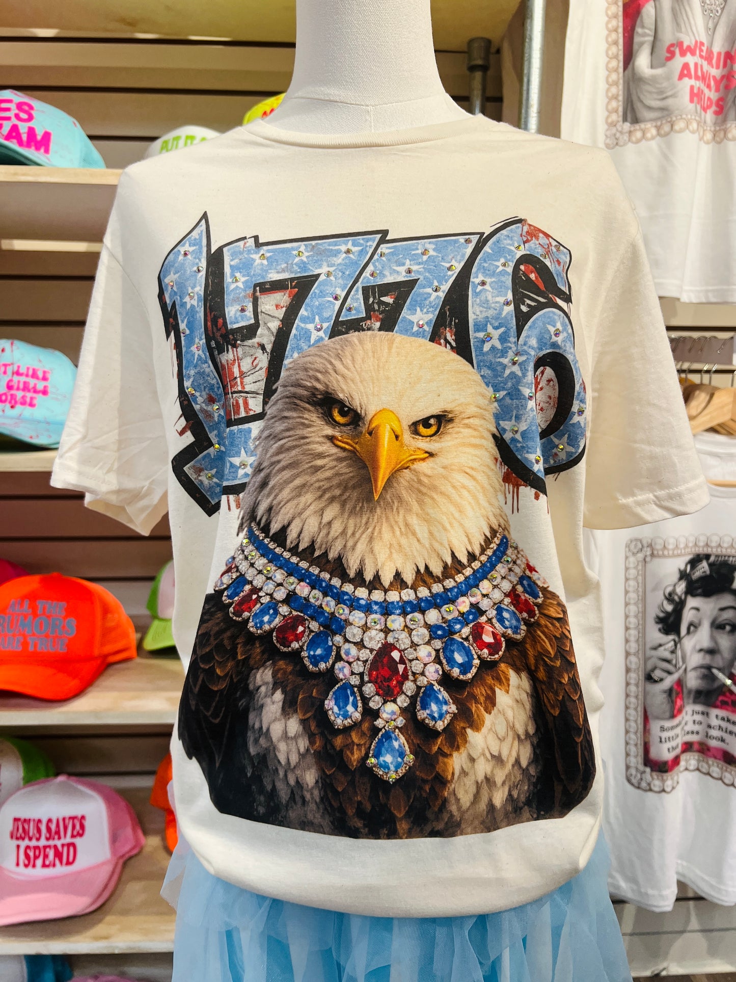 1776 Eagle Cream Graphic Tee