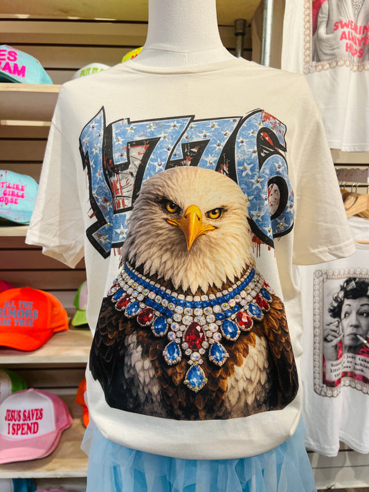 1776 Eagle Cream Graphic Tee