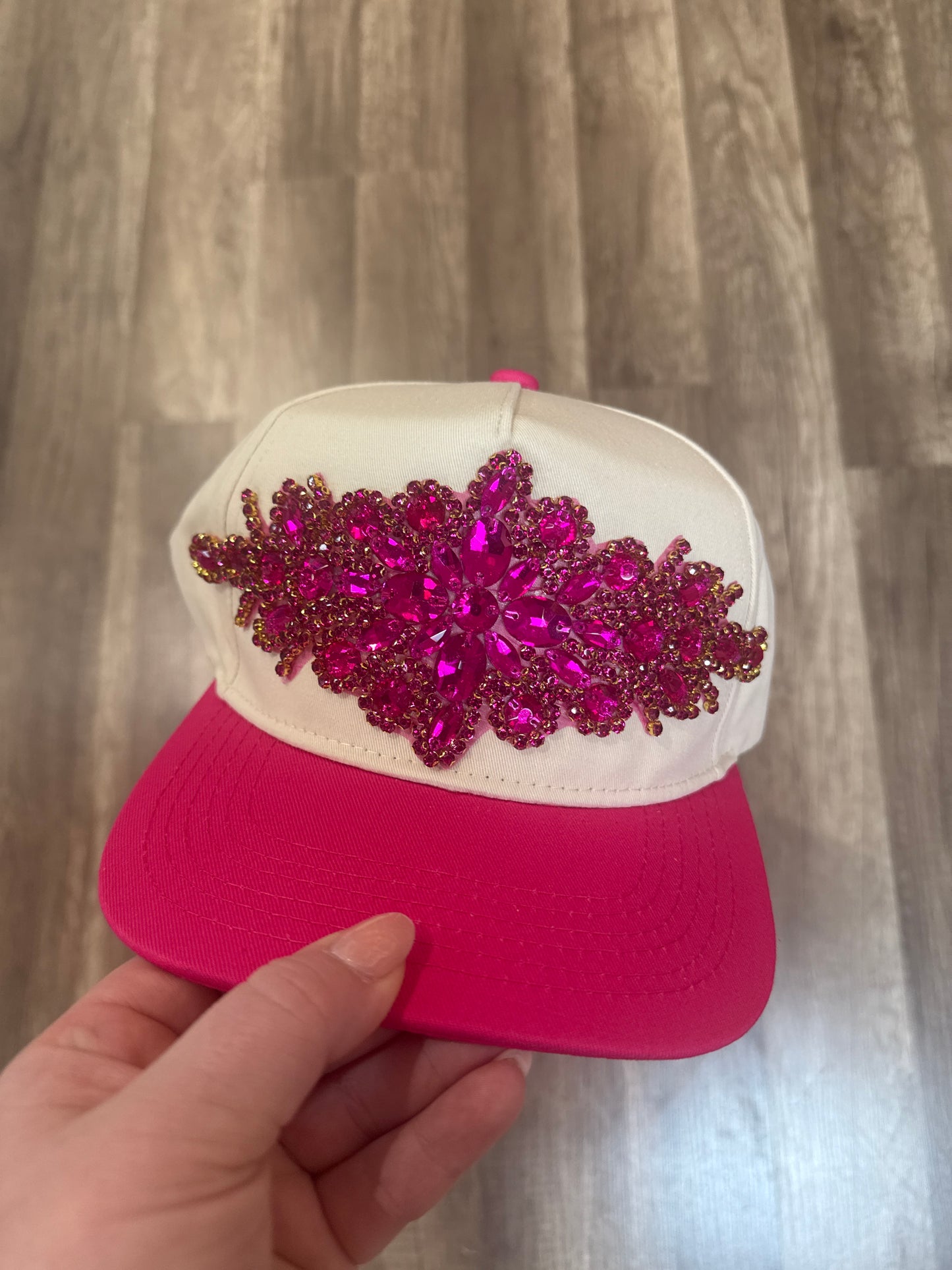 DSP Ballcap Hot Pink Rhinestone Appliqué