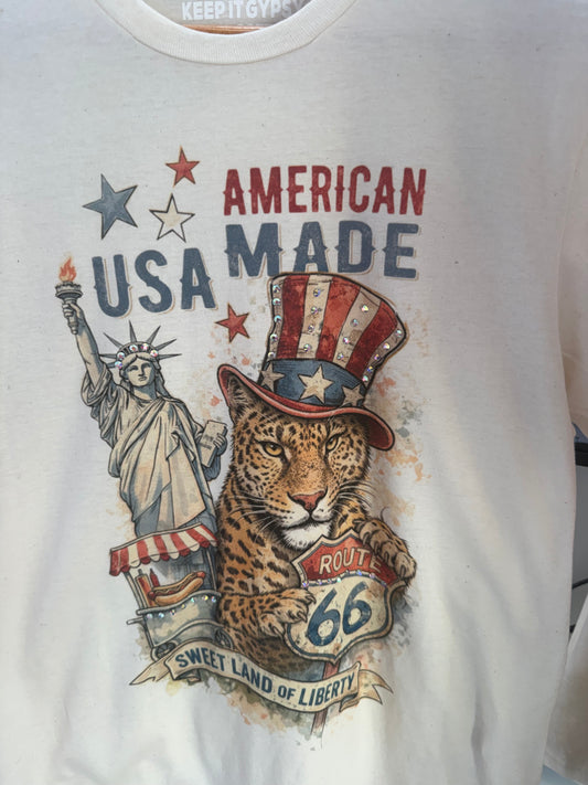 USA Made Leopard Graphic Tee