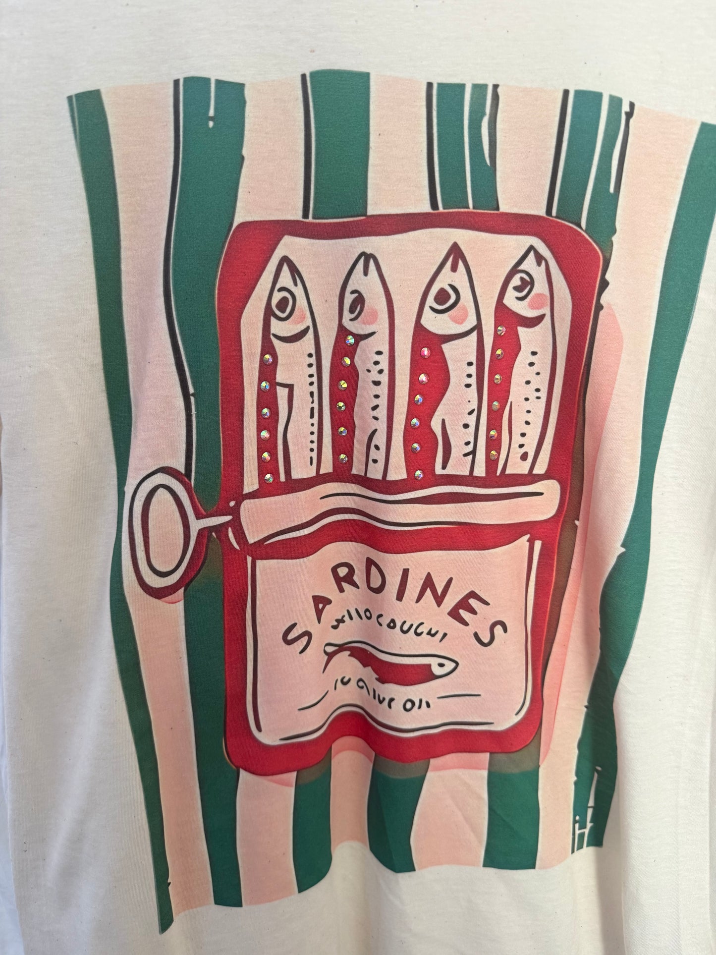Pink Sardine Cream Graphic Tee