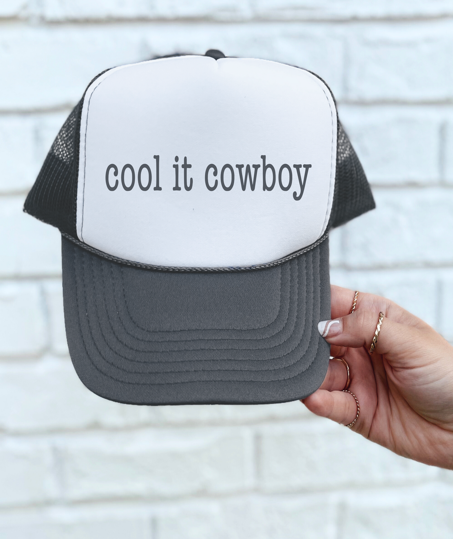 Cool it Cowboy TRUCKER CAP GRYWHT