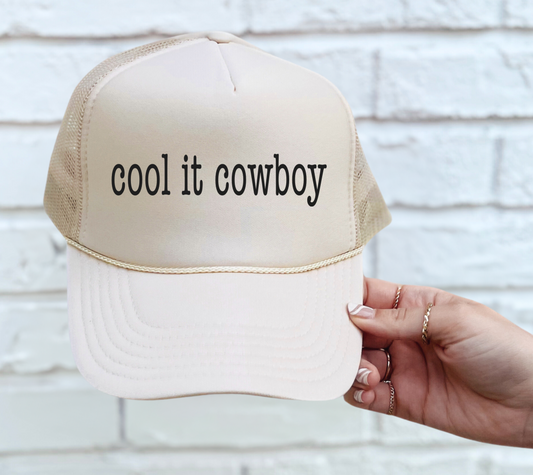 Cool it Cowboy TRUCKER CAP TAN