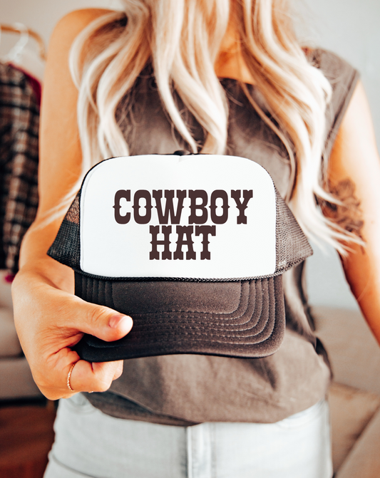 Cowboy Hat TRUCKER CAP BWNWHT