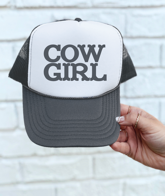 Cowgirl TRUCKER CAP GRYWHT