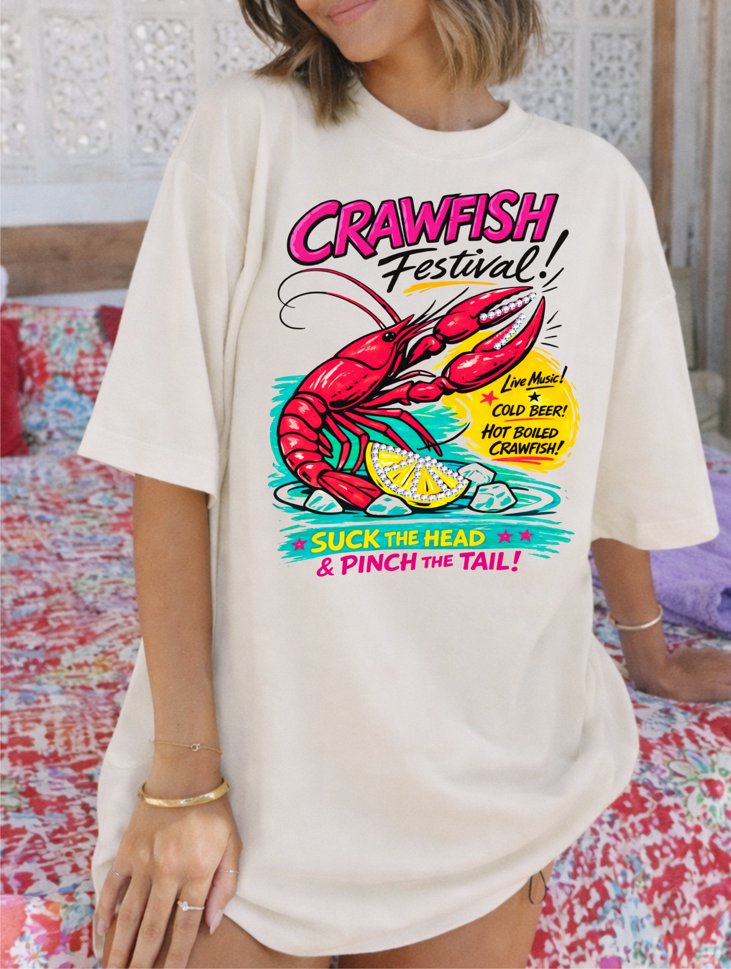 Crawfish Festival Crystal Cream Graphic Tee
