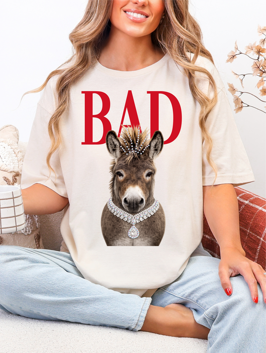 Bad A*s No Cigarette Crystal Cream Graphic Tee