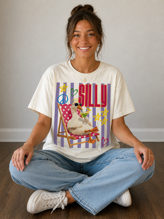 Silly Goose Cream Graphic Tee 1139