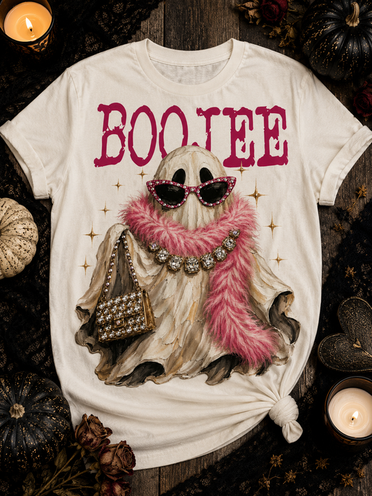 Boojee Ghost Cream Graphic Tee  2120