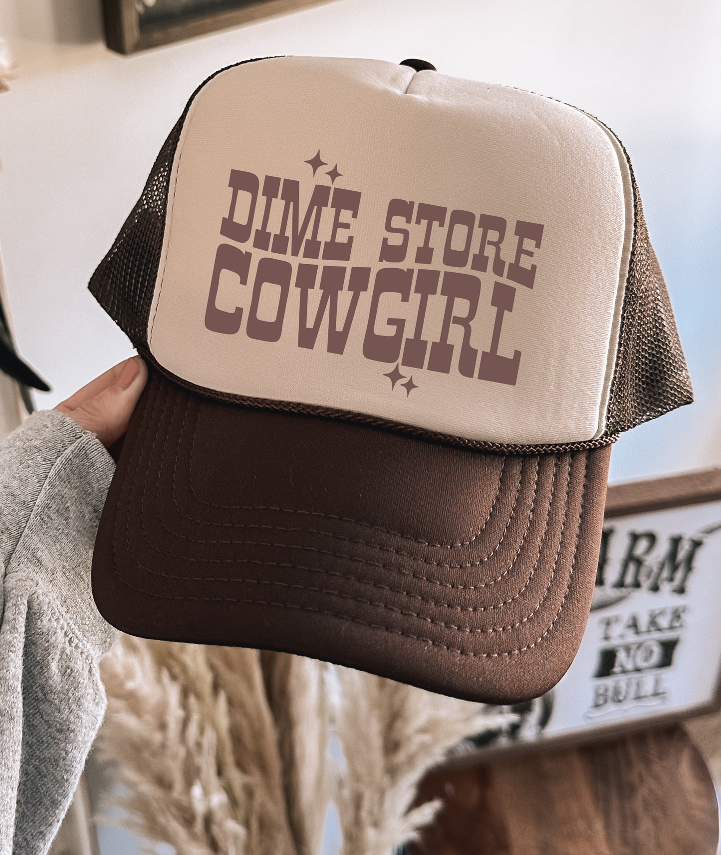 Dime Store Cowgirl TRUCKER CAP BWNTAN