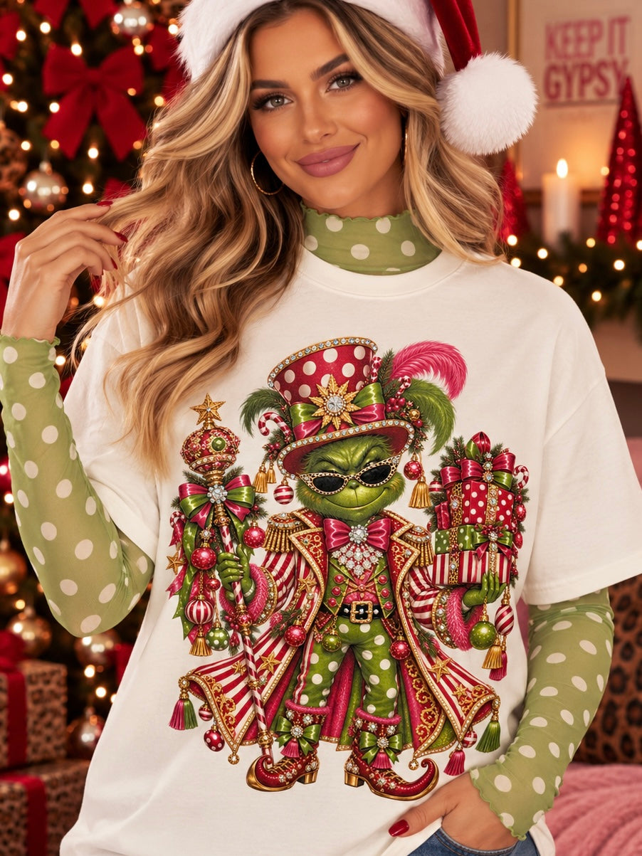 Green Guy Cream Graphic Tee 2718