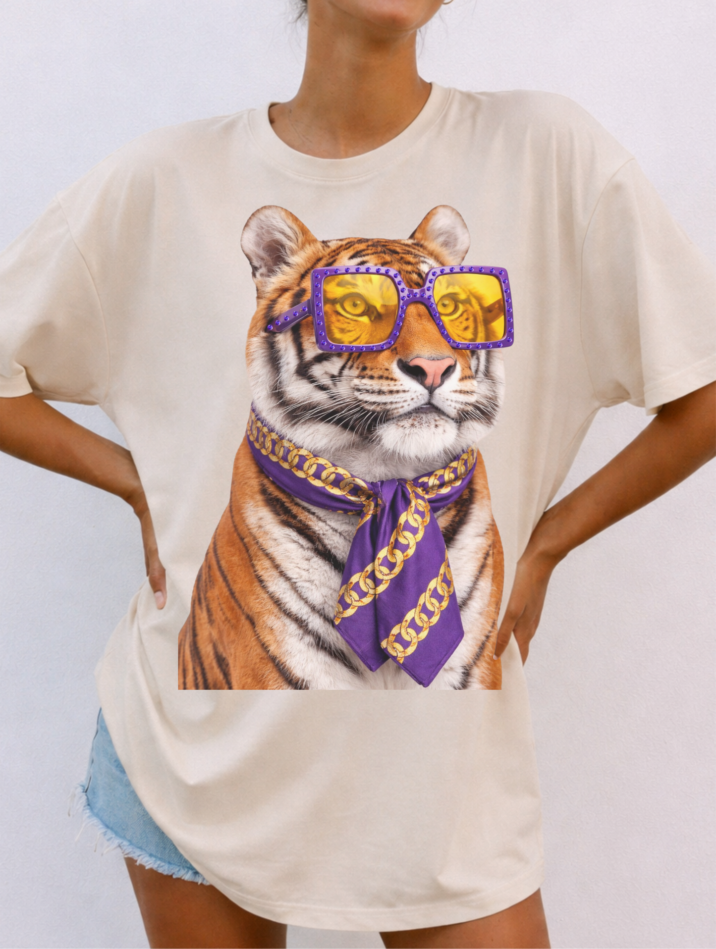 Gameday Tiger Cream Graphic Tee 1172