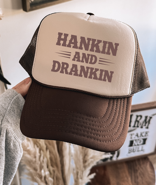 Hankin and Drankin TRUCKER CAP BWNTAN