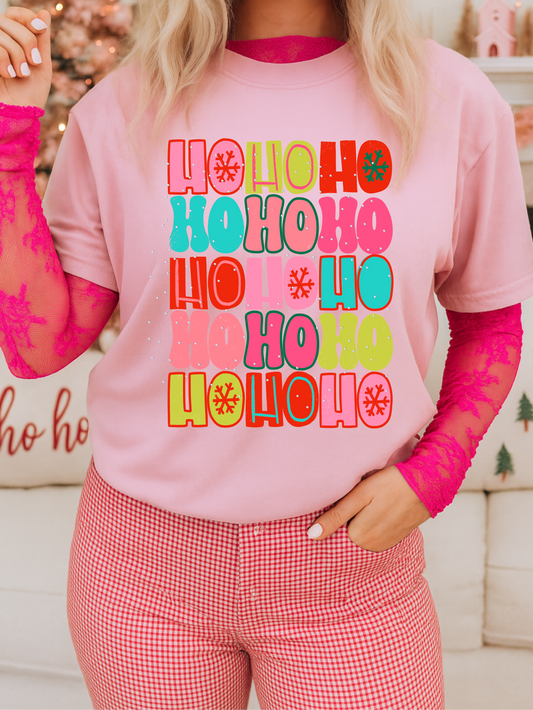 Ho Ho Ho Crystal Graphic Tee