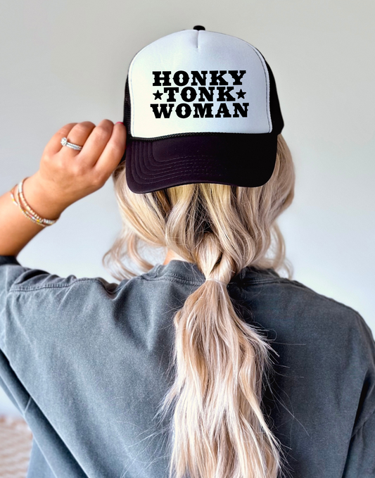 Honky Tonk Woman TRUCKER CAP BLKWHT