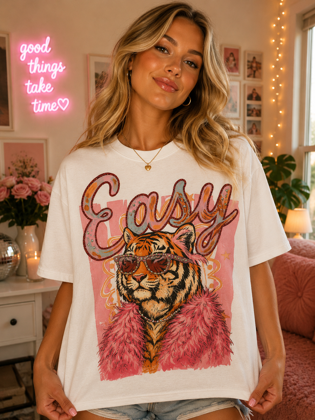 DSP Easy Tiger with Glasses Pink and Orange