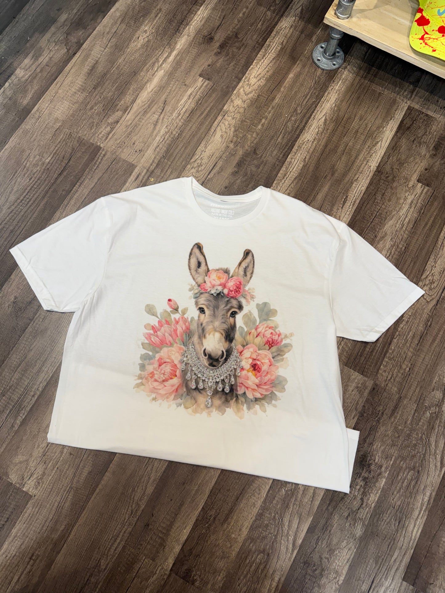 DROP THE WALLS Donkey with Roses