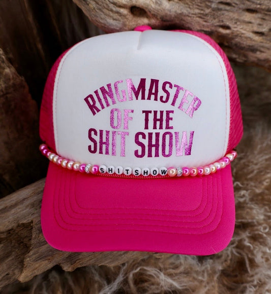 TRUCKER CAP Ringmaster of the ShitShow Pink