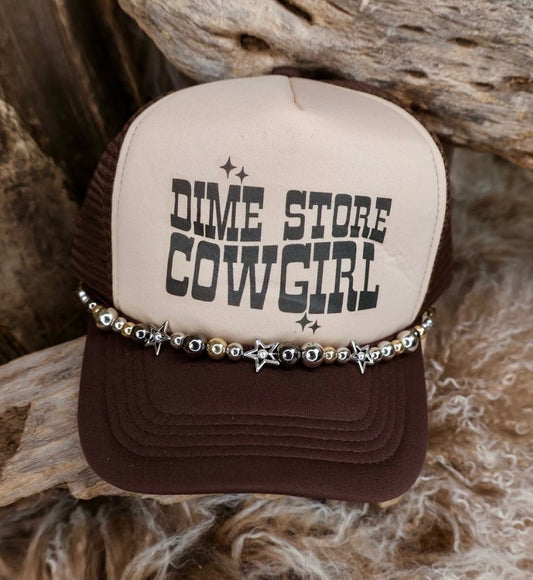 TRUCKER CAP Dime Store Cowgirl Brown
