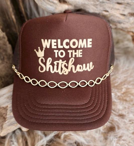 TRUCKER CAP Welcome to the Shitshow BrownGold
